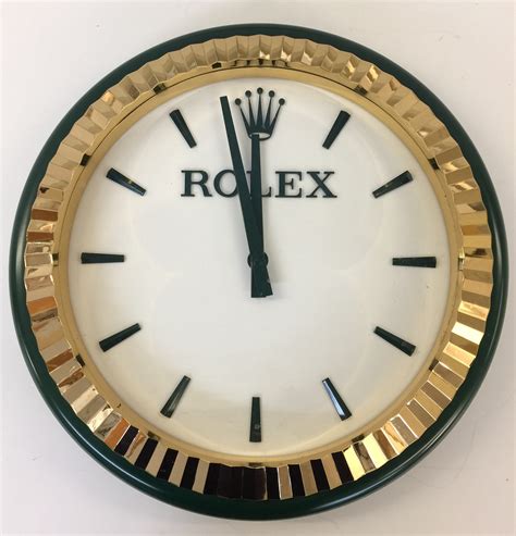 rolex clocks for sale|real rolex wall clock.